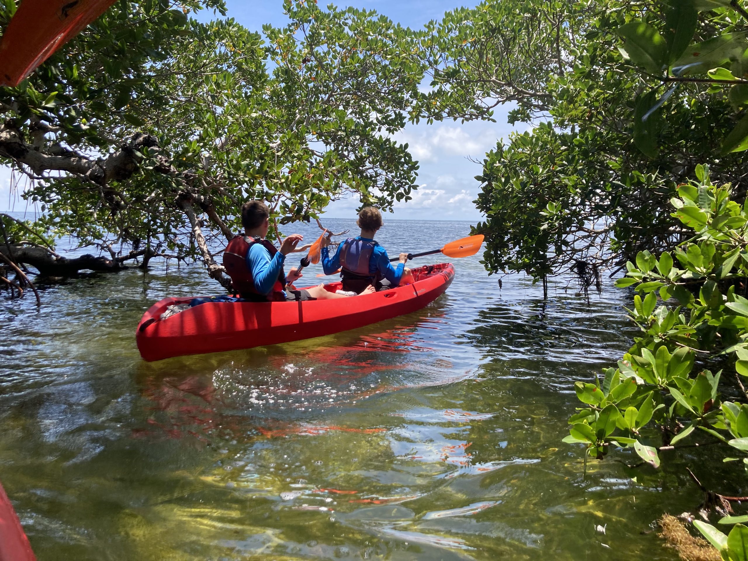 Montessori Middle School students on a canoe trip